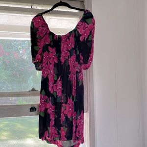 Ava Sky bougainvillea dress